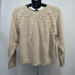 Copper Key Girls Large Cable Knit Sweater Warm Fall HotChocolate Around Campfire